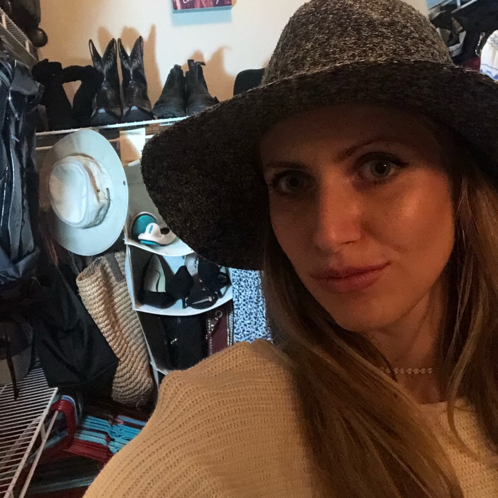 Knitted pattern rancher hat